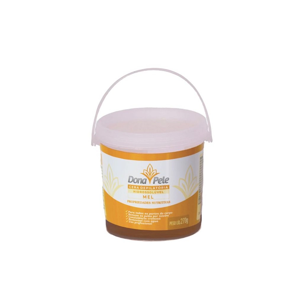 Cera Depilatória Hidrossolúvel Mel Dona Pele - 270g em Oferta na Shopee