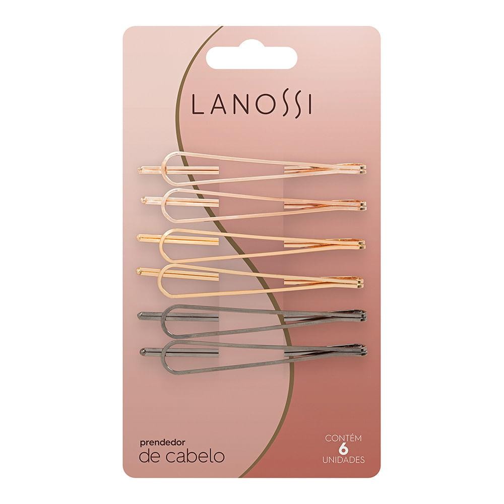 Tic Tac de Cabelo Metal Glam Lanossi 6 Unidades - Fashion Accessories