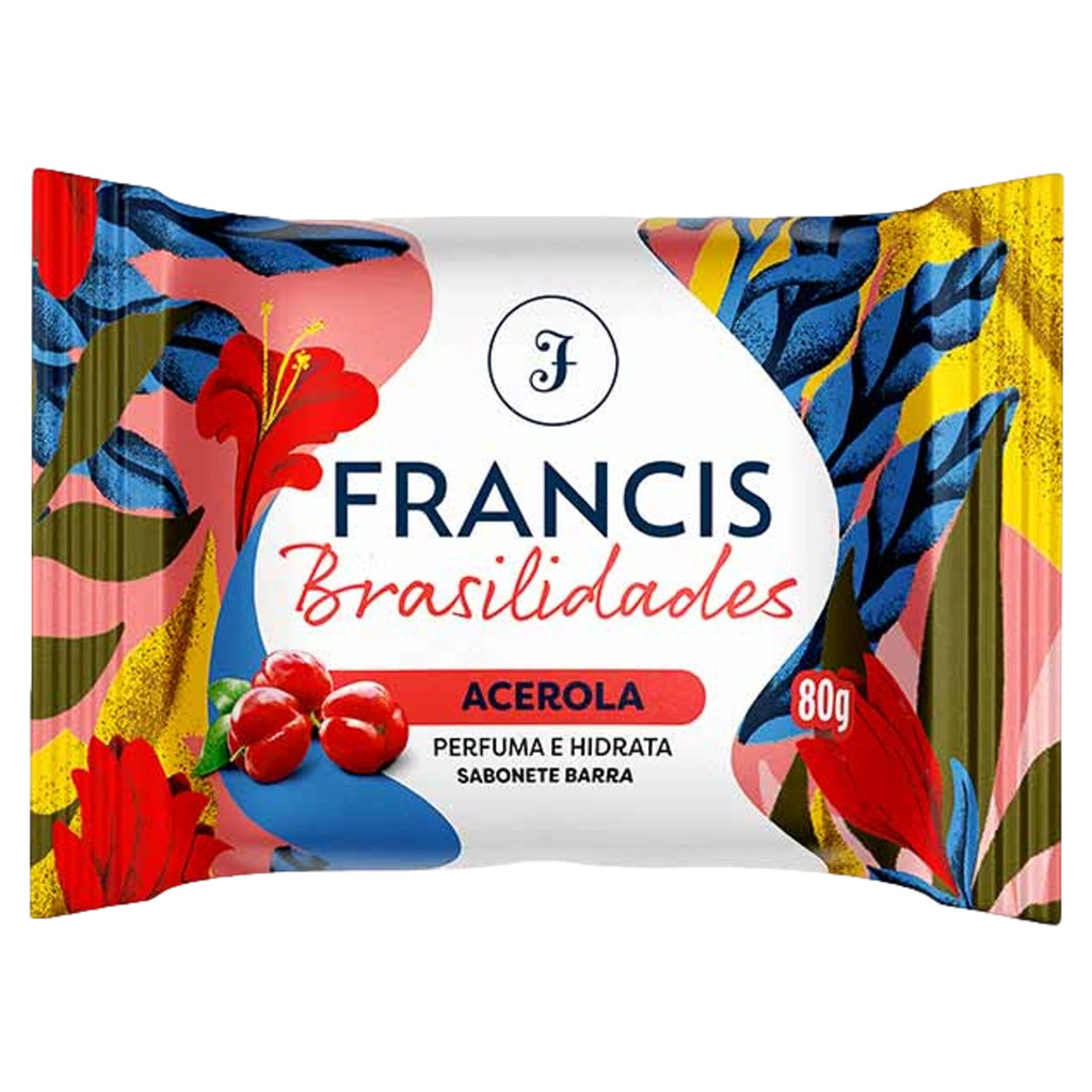 Kit C/ 3 Sabonete Em Barra Francis Brasilidades Acerola 80g
