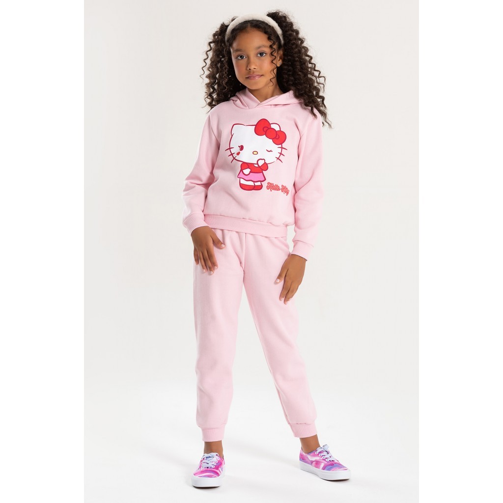 Conjunto Feminino Infantil Pequeno Coração - Hello Kitty em Oferta na Shopee