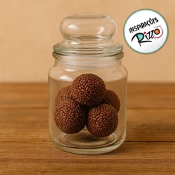 Pote de Vidro Bomboniere com Tampa Hermética - 9,3x3,3cm - 100ml - 1 unidade - Rizzo