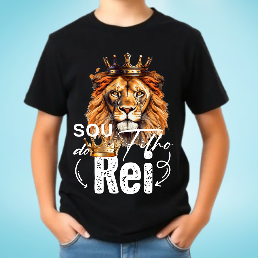 Camiseta camisa blusa Infantil Menino Blusa Estampa evangélica algodão100%
