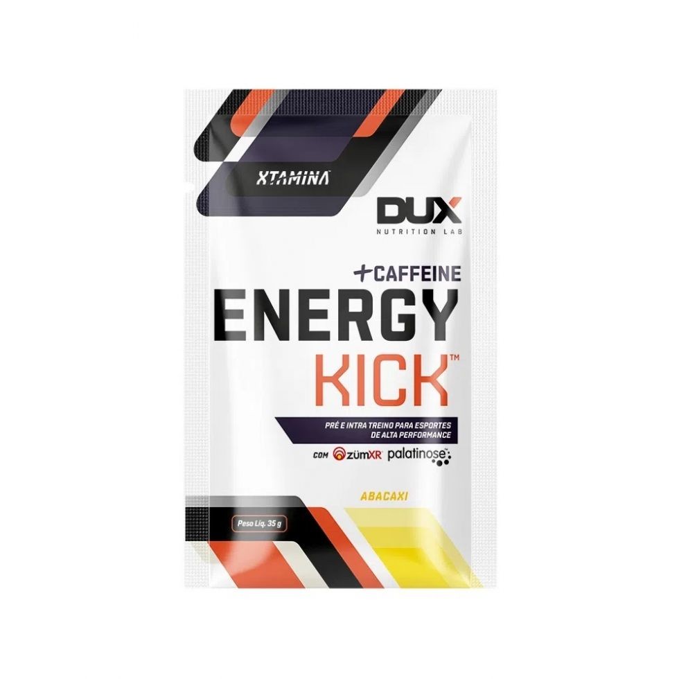 Energy Kick Caffeine Palatinose Sachê Abacaxi Dux Nutrition