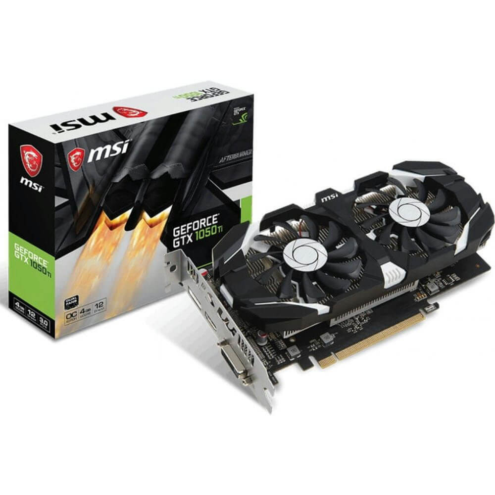 Placa de Vídeo MSI Nvidia GTX 1050 TI 4GB GDDR5 OC - 912-V809-2272