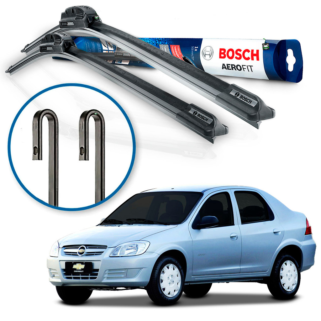 Par Palheta Limpador Parabrisa Bosch Chevrolet Prisma 2006 2007 2008 2009 a 2012 em Oferta na Shopee