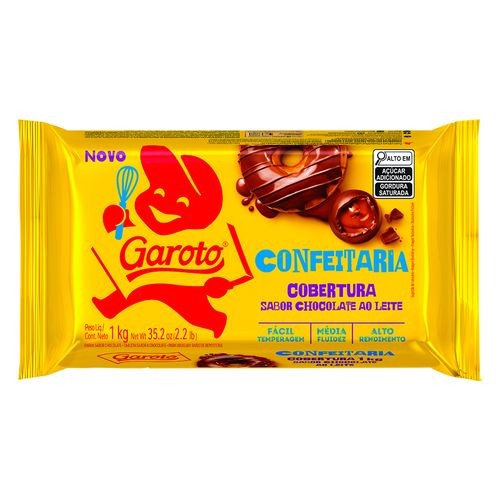 Cobertura Sabor Chocolate Ao Leite Confeitaria 1kg GAROTO