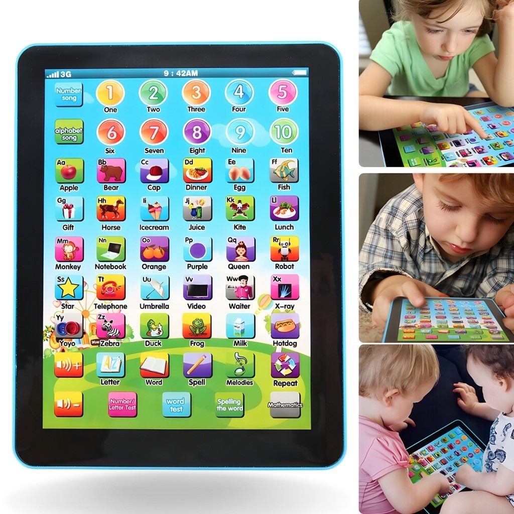 Kit1/2Tablet interativo bilíngue infantil, brinquedos de presente, brinquedos educativos para meninos e meninas em Oferta na Shopee
