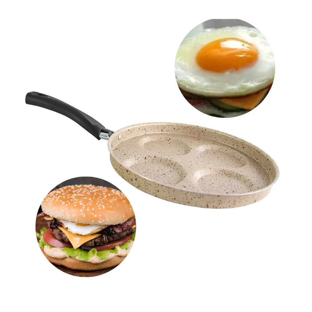 Frigideira Antiaderente 4 Partes Ovo Hambúrguer alegrete Lanches Rapidos