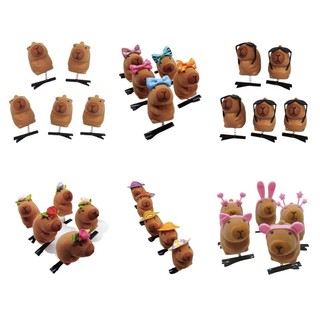 CM Conjunto 5 Joias Cabelo Da 3D Capivara Grampos Lindos Animais