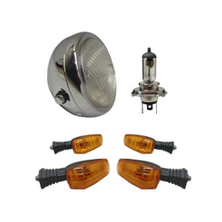 4 Pisca Seta Laranja Farol Cromado Lente de Vidro Suzuki Gs 120 2013 A 2021