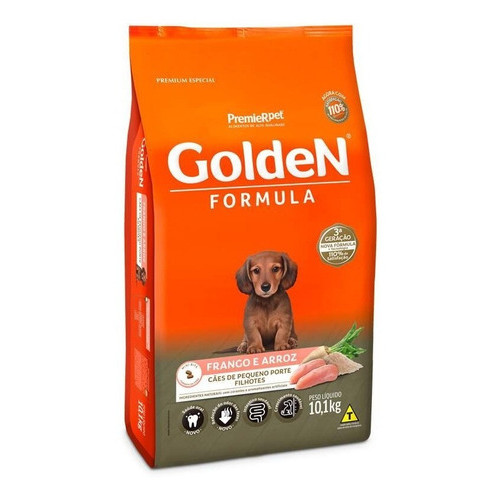 Golden Premium Especial Formula Cão Filhote - Pequena - Frango/arroz - 10.1 Kg - Sacola - Seca