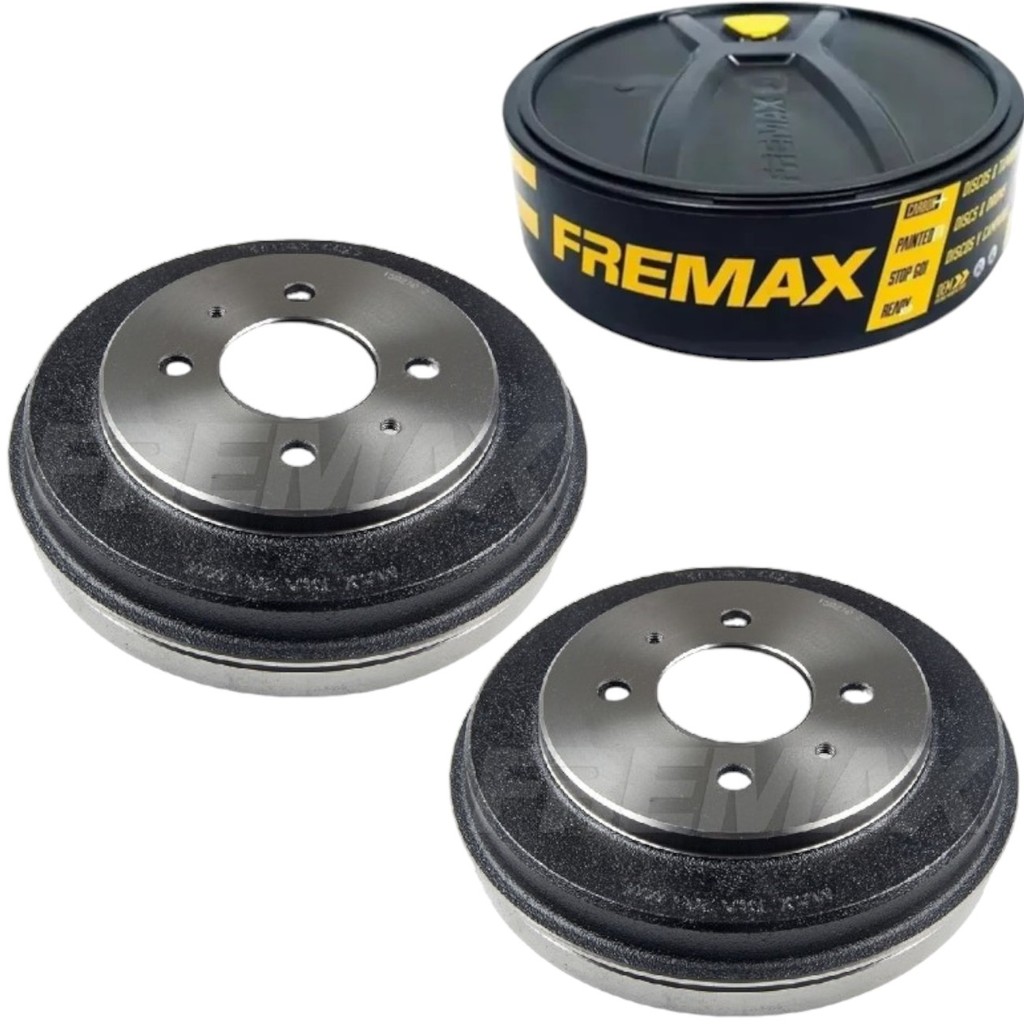Par Tambor De Freio Traseiro Fremax Para Face S18 2010 A 2015