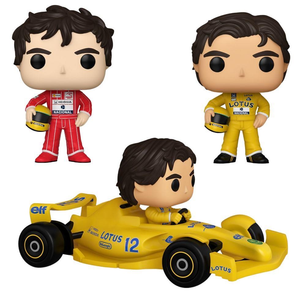 Kit Boneco Funko Pop Ayrton Senna McLaren Rides/Racing Lotus em Oferta na Shopee