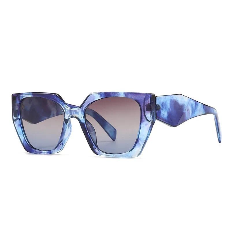 Moda Retro Polígono Quadrado Colorido Óculos De Sol Para Mulheres Tons Claros UV400
