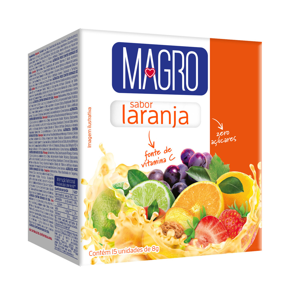 Refresco Magro Sabor Laranja S/ Açúcar 15 Sachê De 8g Cada - Lightsweet