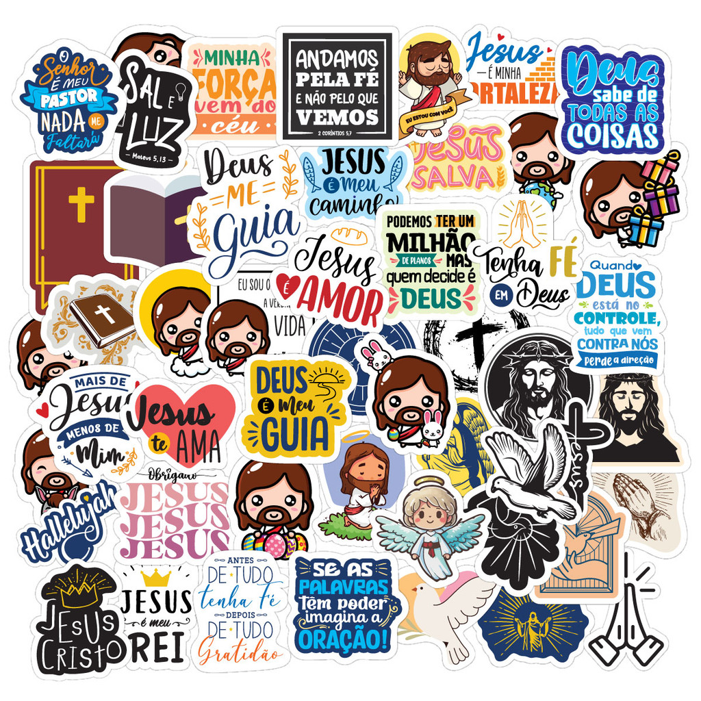 Adesivo Cristão - 50 un - Adesivo Vinil para Notebook Biblia em Oferta na Shopee