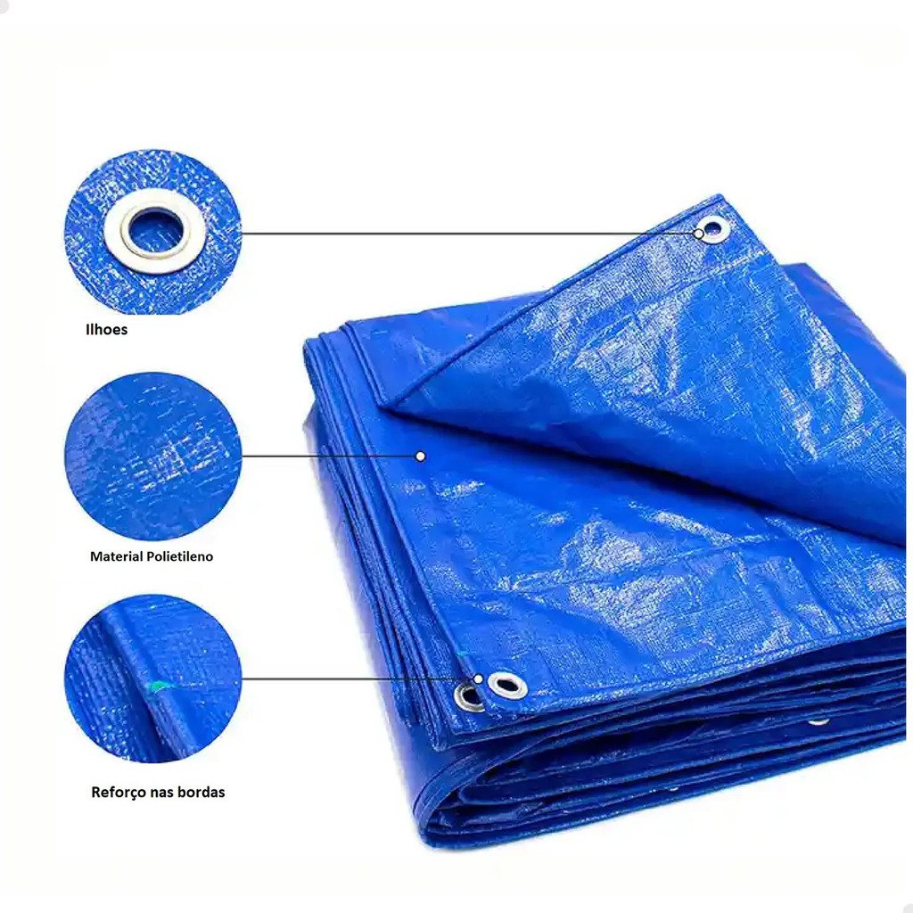 Lona Carreteiro/ Encerado/Plastica 5x3 Ilhos Piscina Barco Caminhão Camping