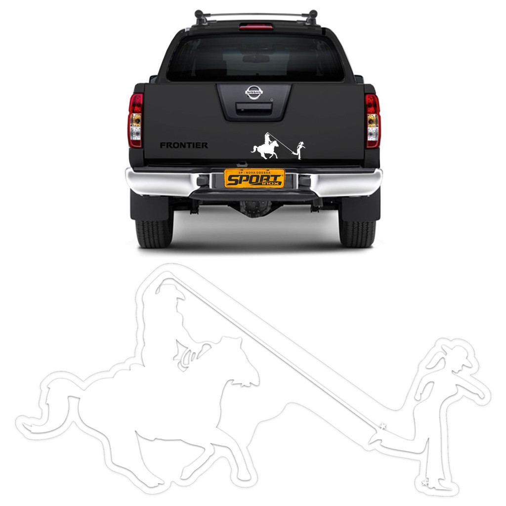 Adesivo Cavalo Laço Mulher Casal Country Sertanejo Branco em Oferta na Shopee