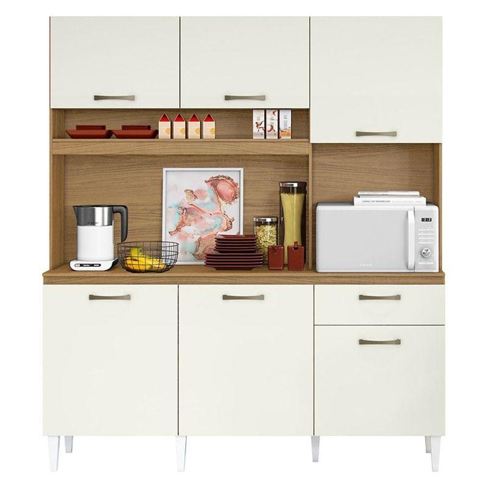 Kit Cozinha Compacta Siena 2000446 Atacama Off White - Aramóveis em Oferta na Shopee