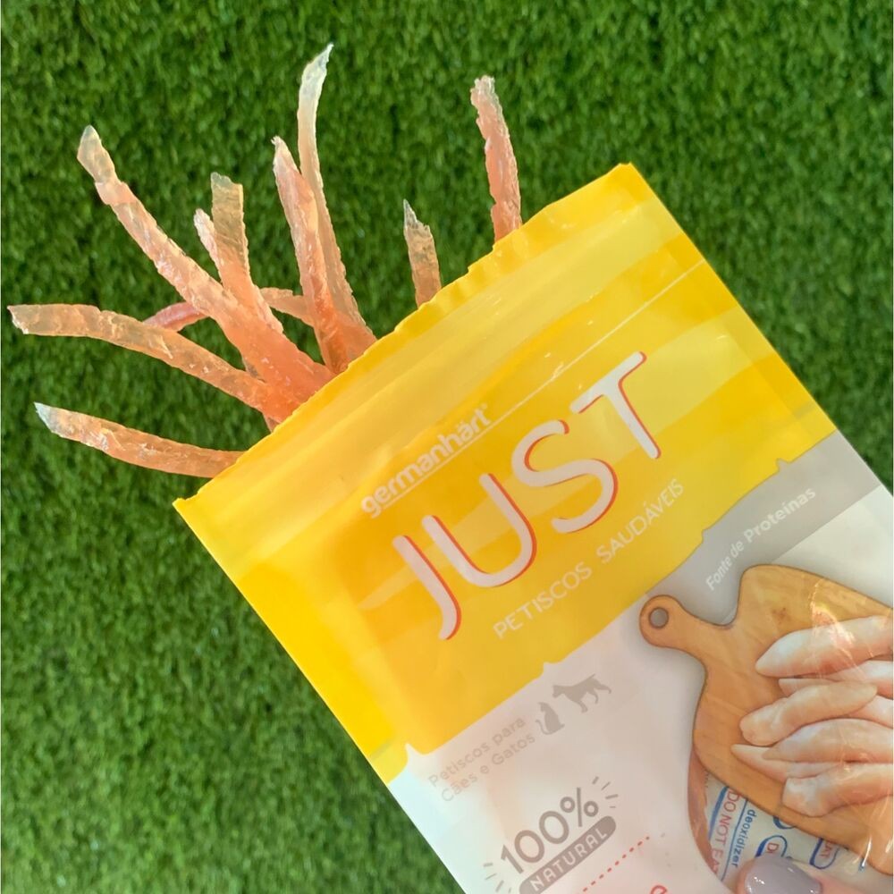 Petisco Natural Tiras de Frango 55g 🐶🐱 Sem Conservantes para Cães e Gatos Germanhart