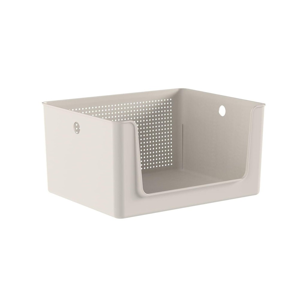 Cesto com abertura fronta Ou 16L Linha Flow para lavanderia escritório em Oferta na Shopee