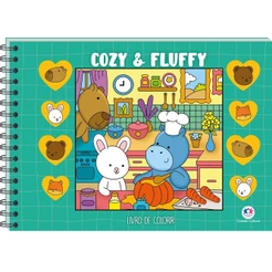 Cozy and Fluffy Green - Livro de colorir | Capa Dura