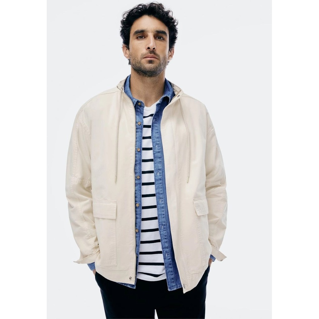 Jaqueta Hering Sarja Masculino Off White