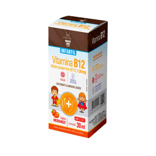 Vitamina B12 Kids 30ml Morango - Health Labs em Oferta na Shopee
