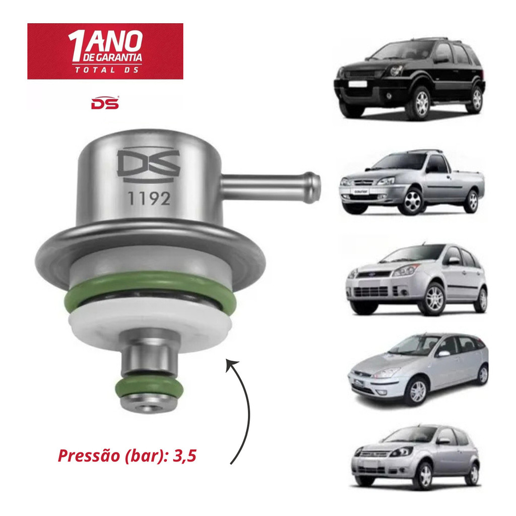 Regulador de Pressão Combustível Zetec Fiesta Ka Ecosport Focus Flex DS1192