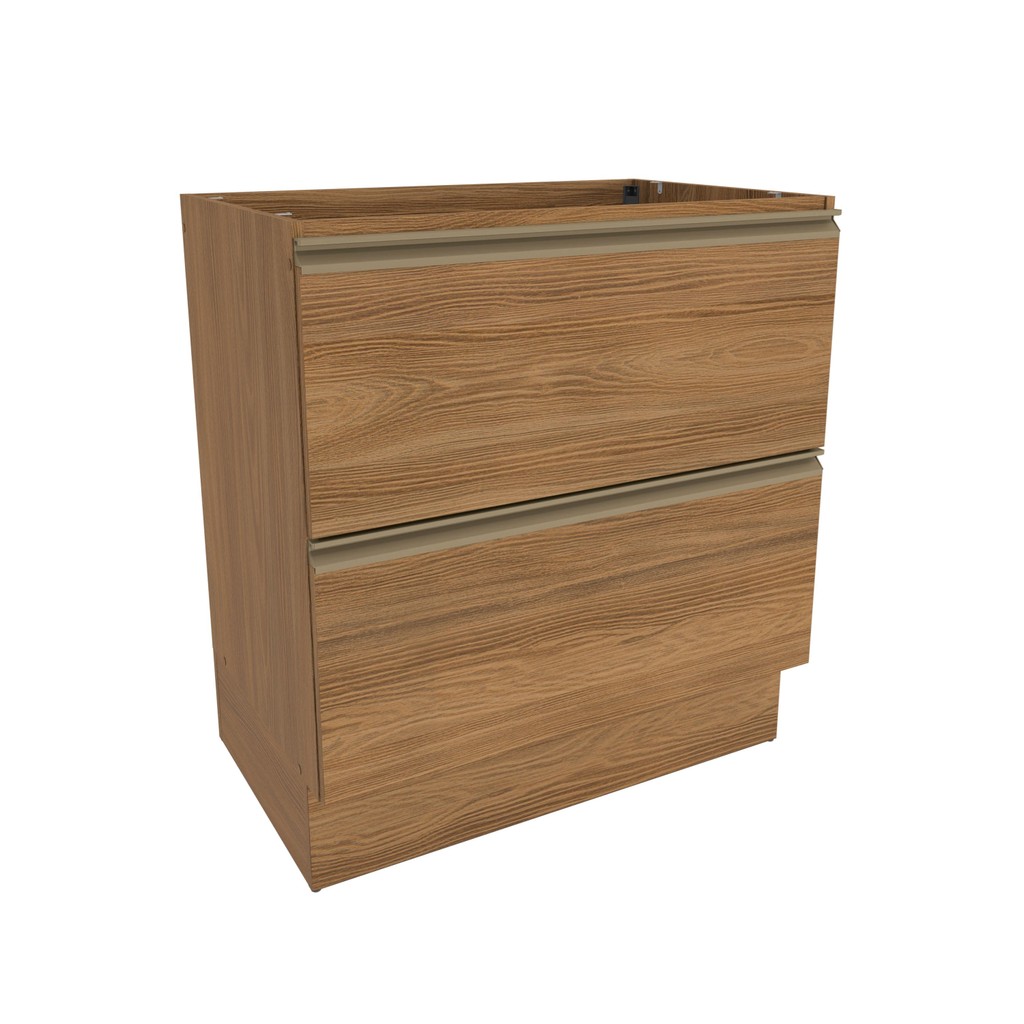 Balcão 2 Gavetas Kappesberg Celeste 100% MDF Nogueira 80cm em Oferta na Shopee