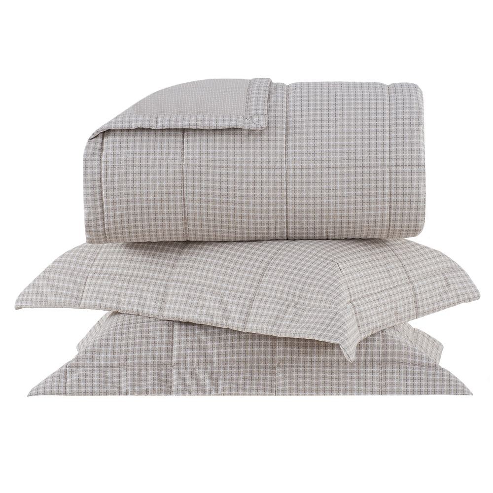 Kit Colcha Queen Gran Percal 200 Fios Buddemeyer Bourbon 100% Algodão Penteado Estampado 3 peças em Oferta na Shopee