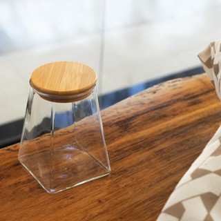 Porta Mantimento Wolff de Vidro com Tampa de Bambu 350ml em Oferta na Shopee
