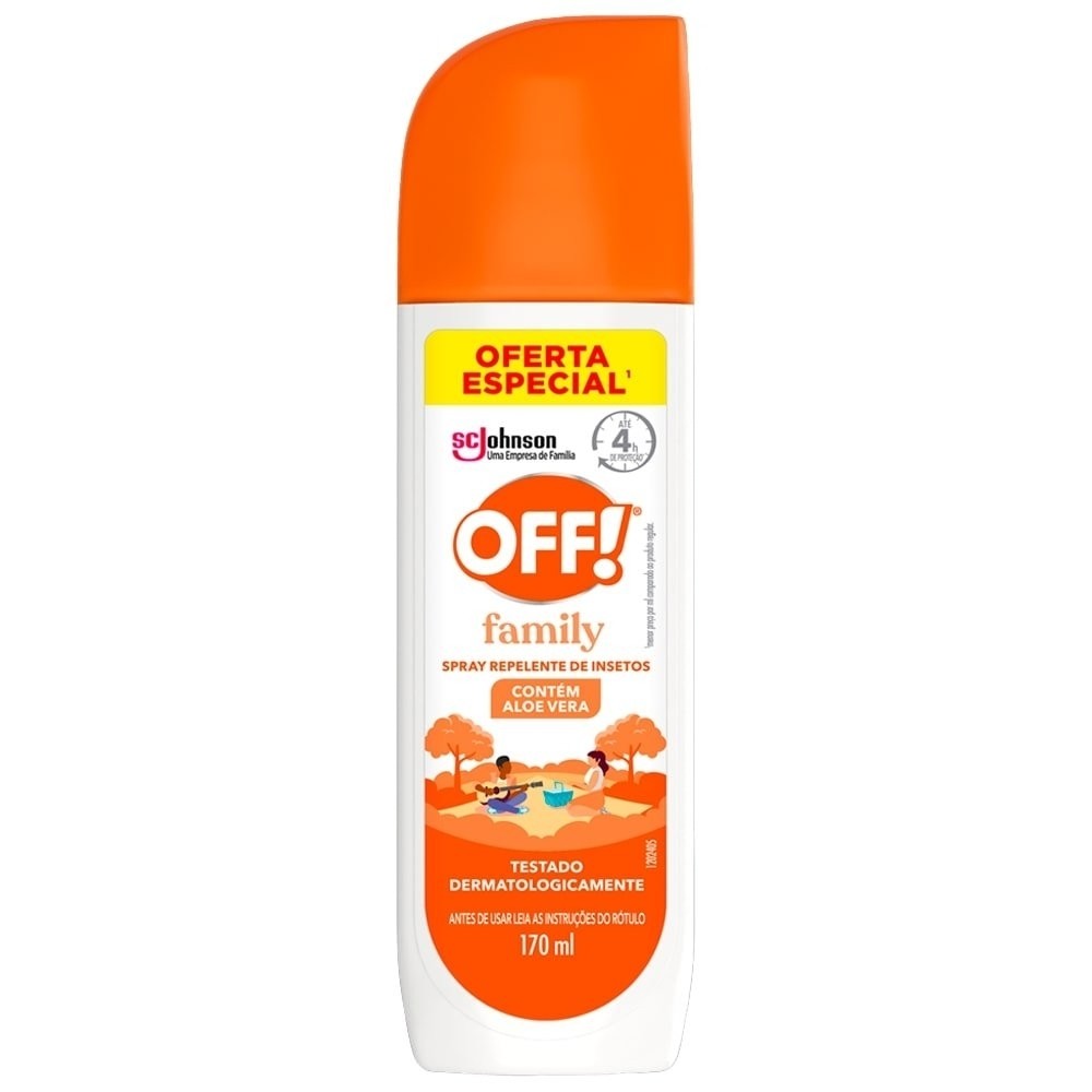 Repelente de Insetos Off Family Spray 170ml em Oferta na Shopee