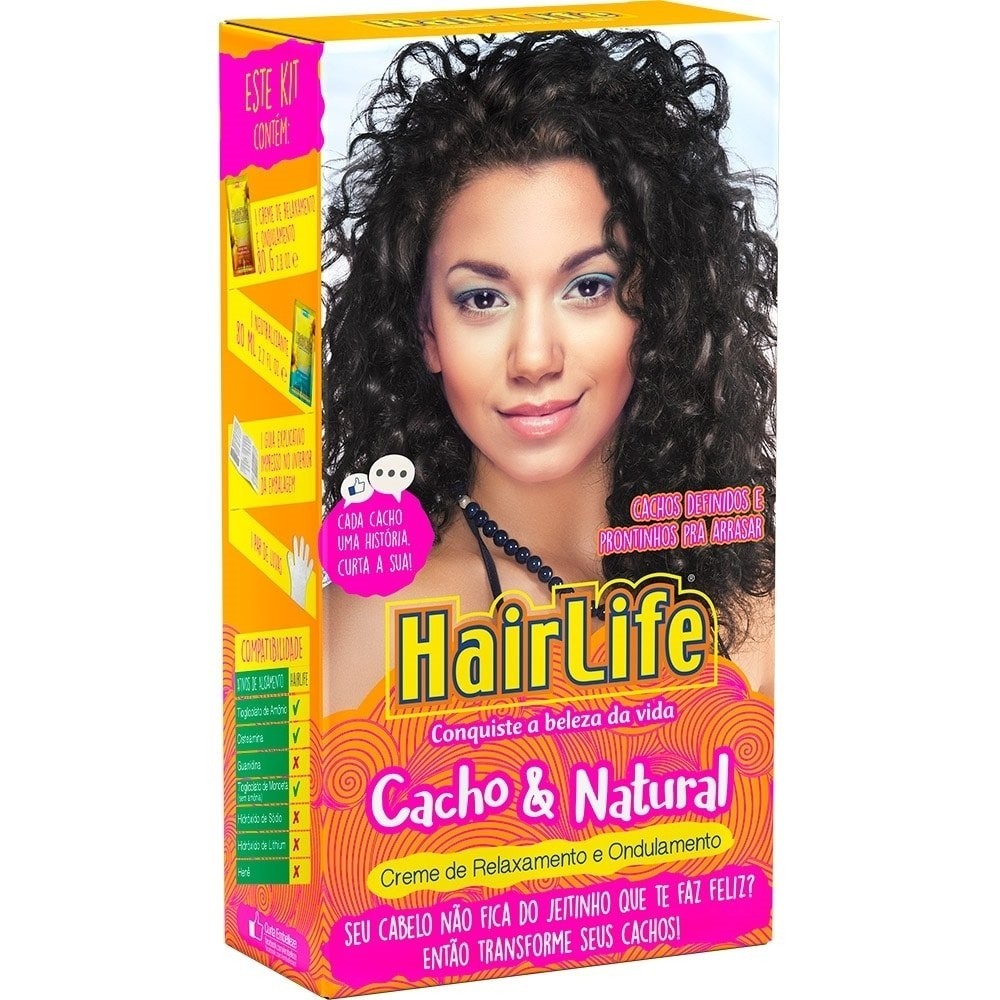 Alisante em Creme HairLife Cacho e Natural 160g em Oferta na Shopee