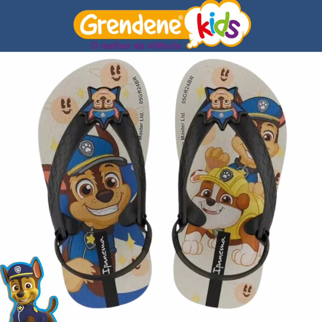 Chinelo Infantil Meninos Bebe Ipanema Patrulha Canina