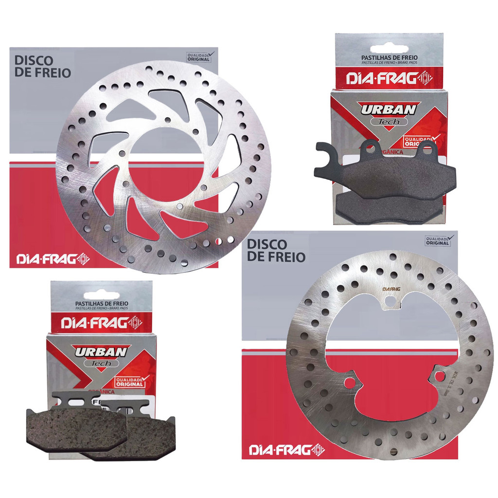 Kit Discos de Freio Lander 250 / Tenere Até 2015 + Pastilhas Diafrag em Oferta na Shopee