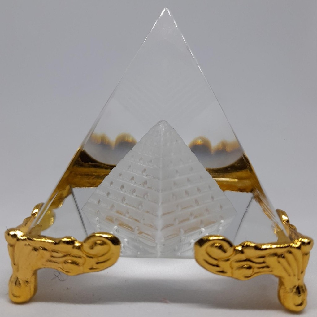 Imagem Pirâmide De Cristal Gran Piramide Ornamento Zen Enfeite Decorativo 5cm