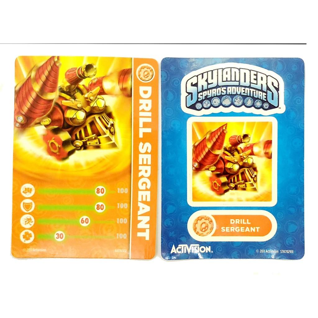 Card Adesivo Skylanders Spyros Adventures Dril Sergeant TCG
