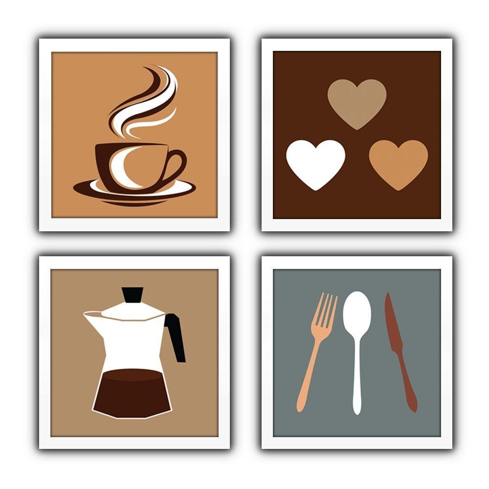 Quadro Decorativo Cozinha Moldura Branca em Oferta na Shopee