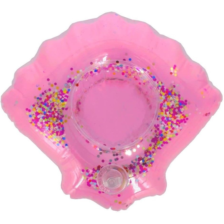 Kit 12un Porta Copos Concha Inflável fundo do mar lembrancinha aniversário infantil