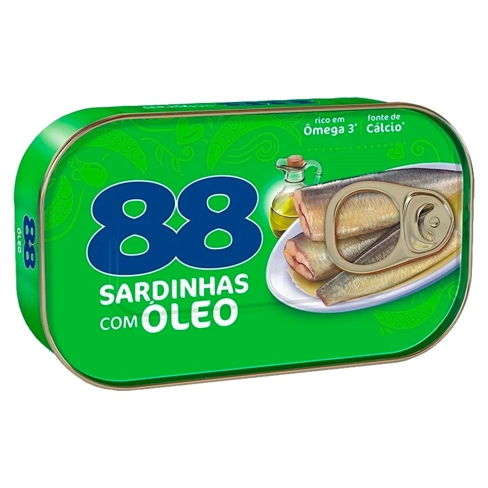 Sardinha 88 com Óleo 125g Embalagem com 50 Unidades em Oferta na Shopee