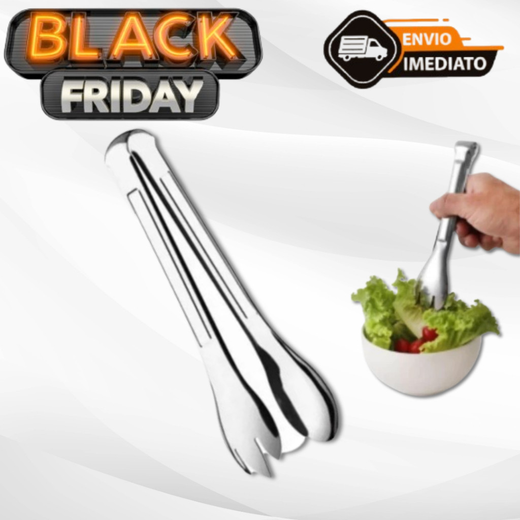 Pegador de Salada Alimentos Misturas 100% Inox Casa Cozimha Buffet Envio Imediato