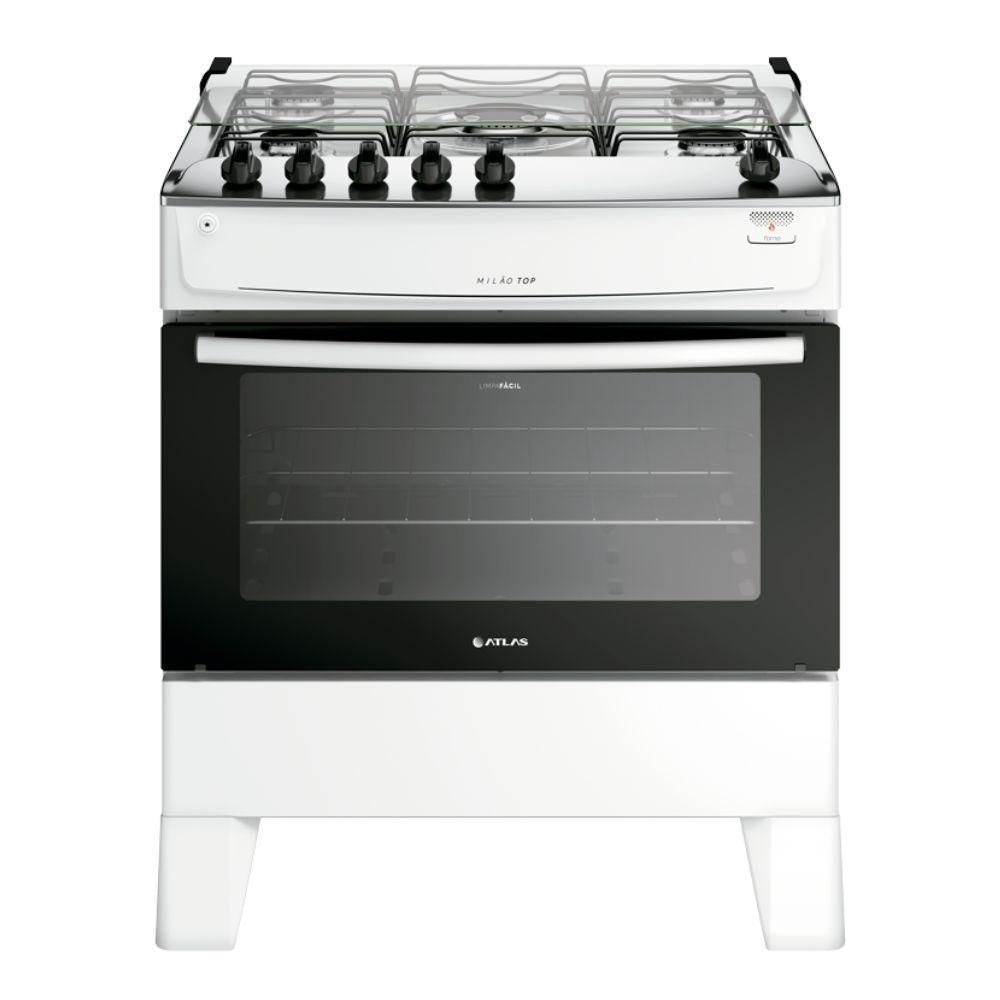 Fogão 5 Bocas Atlas Automático Milão Top Branco em Oferta na Shopee