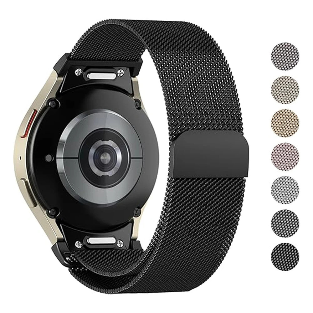 Pulseira  de Milanese aço para Samsung Galaxy Watch 4 5 6 7 FE 40mm 44mm 45mm 42mm 46mm 43mm 47mm em Oferta na Shopee