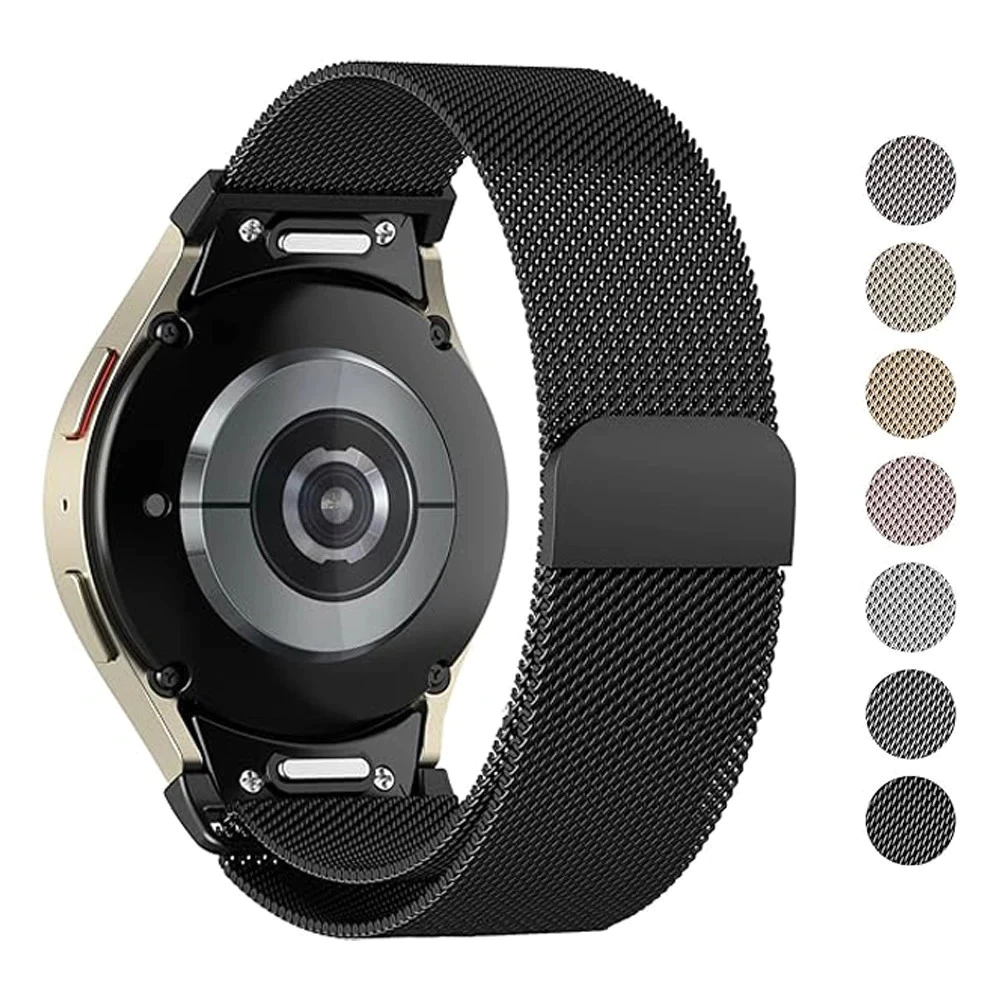 Pulseira de Milanese aço para Samsung Galaxy Watch 4 5 6 7 FE 40mm 44mm 45mm 42mm 46mm 43mm 47mm