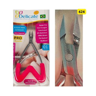 Alicate de cutículas Delicate 624 com mola M profissional em Oferta na Shopee