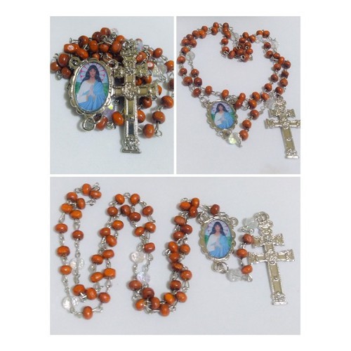Terço Santa Sara De Kali Em Madeira - Colar