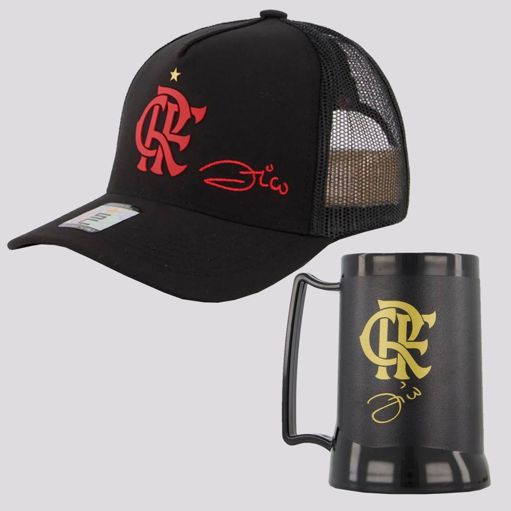Kit Flamengo Zico Boné e Caneca Gel em Oferta na Shopee