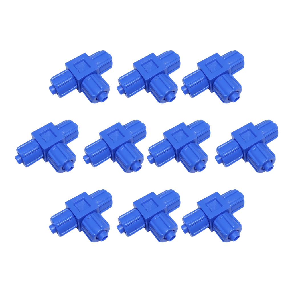 Conexão Tee Abs (Com Porcas) 8mm (Kit 10)
