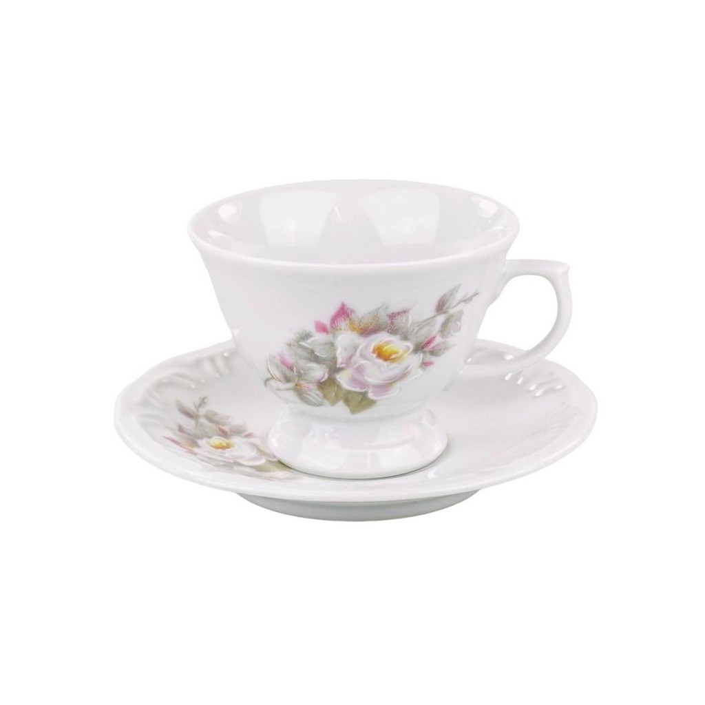 Xícara Chá Com Pires 200ml Eterna Porcelana Schmidt